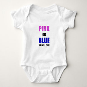 Pink or Blue We Love You Baby Bodysuit