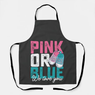 Pink Or Blue We Love You Gender Reveal Apron