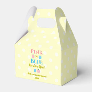 Pink Or Blue, We Love You! Gender Reveal Favour Box