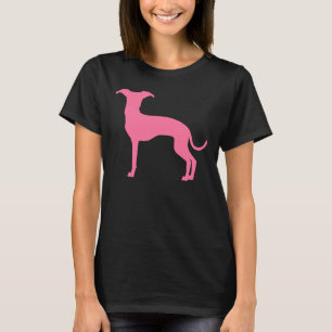 Pink (Or Your Colour) Italian Greyhound Silhouette T-Shirt