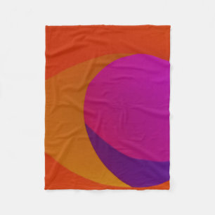 Pink, orange, and purple abstract art fleece blanket