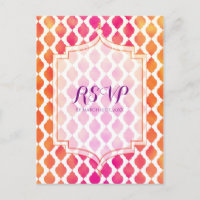 Pink & Orange Arabian Moroccan Party RSVP