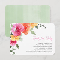 Pink orange bright colourful floral books for baby