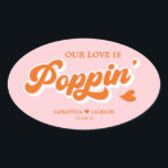 Pink Orange Colourful Wedding Popcorn Favour Oval Sticker<br><div class="desc">Add a pop of colour to your celebration with this Personalised Pink Orange Colourful Wedding Popcorn Favour Oval Sticker. Perfect for popcorn favours wedding, popcorn treat bags wedding favours, and popcorn bag wedding favours, this design is great for popcorn wedding favours for guests or popcorn wedding shower favours. Ideal for...</div>