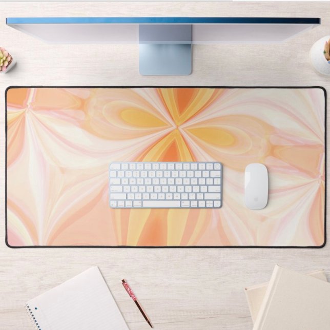 Pink Orange Contemporary Modern Colourful Abstract Desk Mat (Creator Uploaded)