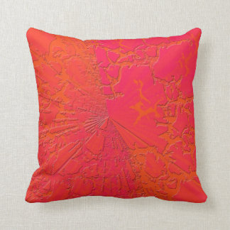Pink Orange Croquelure Design Cushion