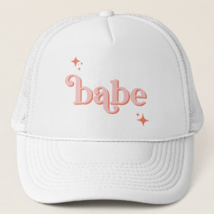 PINK ORANGE Disco Babe Bridal Party hen DO Shirt Trucker Hat
