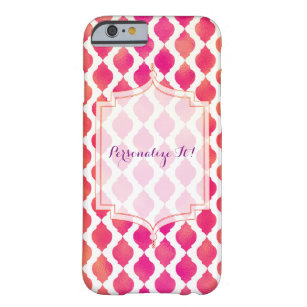 Pink & Orange Glam Moroccan Indian Modern Custom Barely There iPhone 6 Case