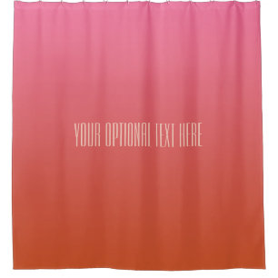 Pink Orange Gradient custom text shower curtain