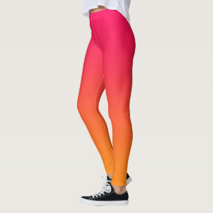PINK ORANGE GRADIENT LEGGINGS