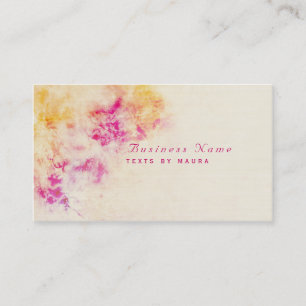 Pink Orange Grunge Girly Beauty Business Card