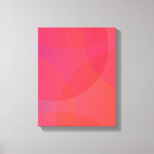 Pink, orange, modern, simple, cool, trendy art canvas print