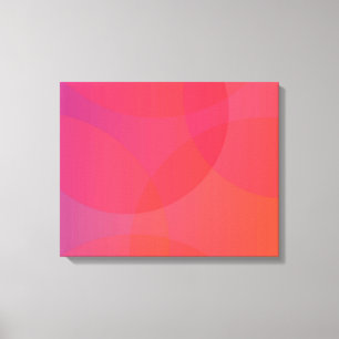 Pink, orange, modern, simple, cool, trendy art canvas print