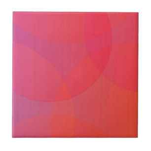 Pink, orange, modern, simple, cool, trendy art ceramic tile