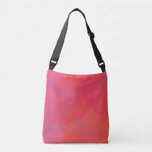 Pink, orange, modern, simple, cool, trendy art crossbody bag