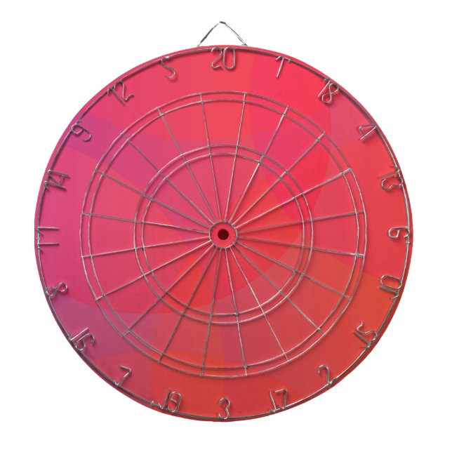 Pink, orange, modern, simple, cool, trendy art dartboard (Front)