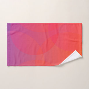 Pink, orange, modern, simple, cool, trendy art hand towel