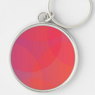 Pink, orange, modern, simple, cool, trendy art key ring