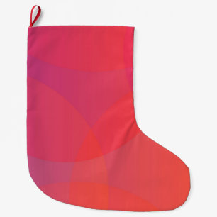 Pink, orange, modern, simple, cool, trendy art large christmas stocking