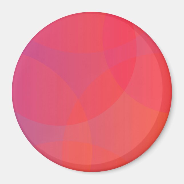 Pink, orange, modern, simple, cool, trendy art magnet (Front)