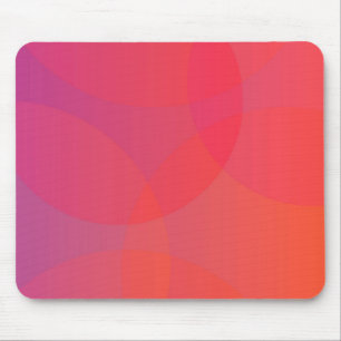 Pink, orange, modern, simple, cool, trendy art mouse pad