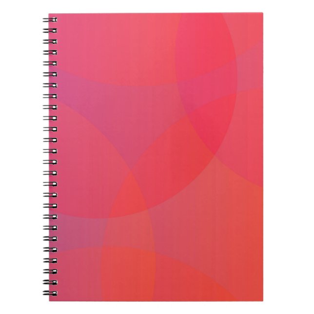 Pink, orange, modern, simple, cool, trendy art notebook (Front)