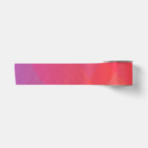 Pink, orange, modern, simple, cool, trendy art satin ribbon