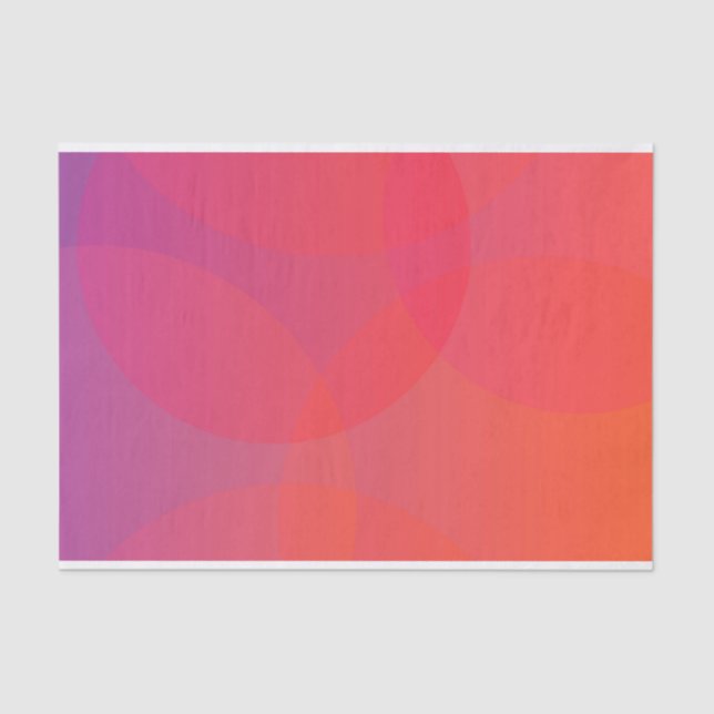 Pink, orange, modern, simple, cool, trendy art tissue paper (Front)