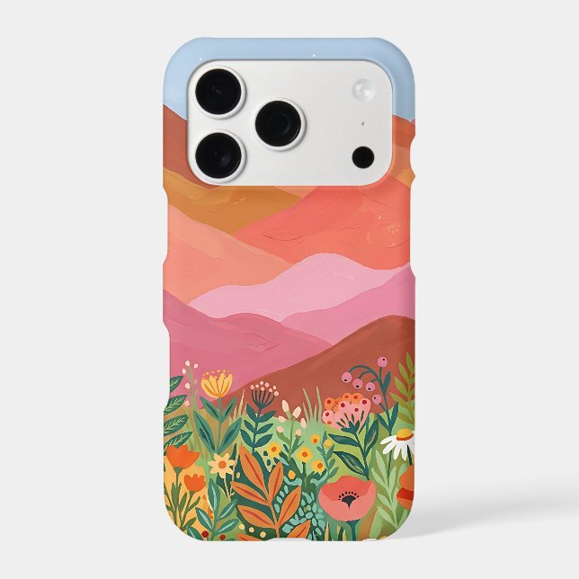 Pink Orange Mountain iPhone 17 Case (Back)