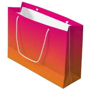 Pink & Orange Ombre Large Gift Bag