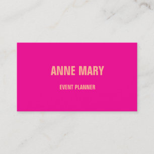 Pink Orange Professional Modern Bright Colourful Business Card