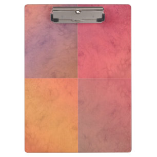 Pink Orange Red Pastel Watercolor Pattern Clipboard