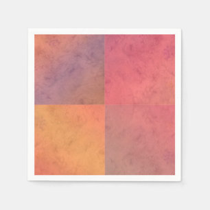 Pink Orange Red Pastel Watercolor Pattern Napkin
