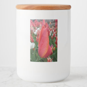 Pink/Orange Tulip Food Container Label