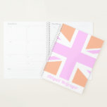 Pink & Orange UK Flag / Union Jack | Personalised Planner<br><div class="desc">NewParkLane - Personalised Planner, featuring the British Flag - the Union Jack - in pink and orange. Easy to customise in Zazzle with your own text for a personalised design. All text style, colours, sizes can be modified to fit your needs. Check out this collection for matching items. Do you...</div>