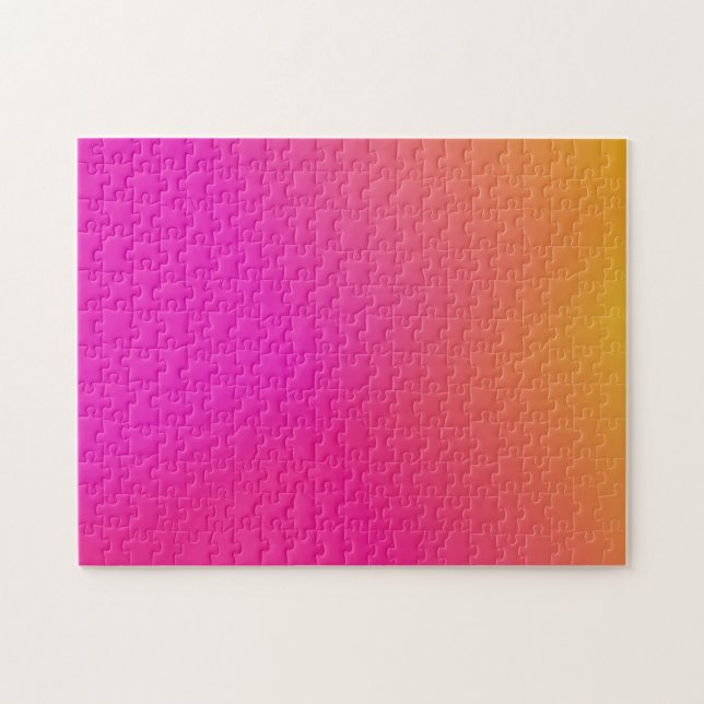Pink Orange Yellow Ombre Jigsaw Puzzle (Horizontal)
