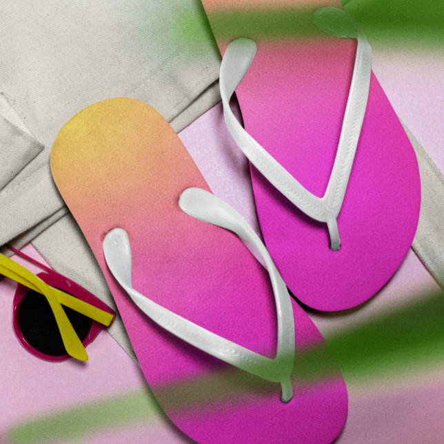 Pink Orange Yellow Ombre Thongs (Creator Uploaded)