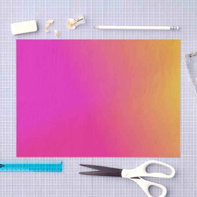 Pink Orange Yellow Ombre Tissue Paper (Craft)