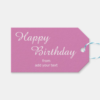 Pink Orchid Birthday Gift Tags