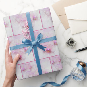Pink Orchid Blossoms Wrapping Paper