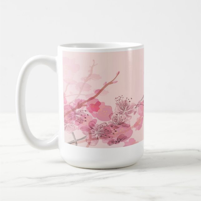 Pink Orchid Coffee Mug (Left)