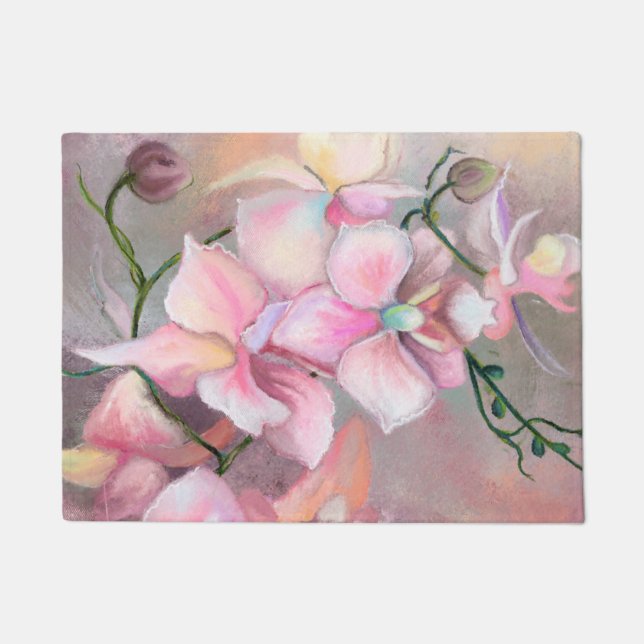 Pink Orchid Doormat (Front)