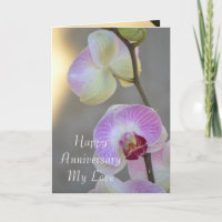 Pink Orchid Expression Anniversary Card