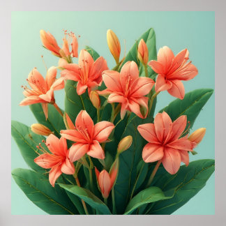 Pink Orchid Flower Arrangement Poster