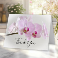 Pink Orchid Flower Funeral Sympathy Thank You