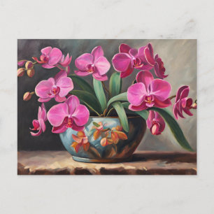 Pink Orchid Flower Plant Postcard