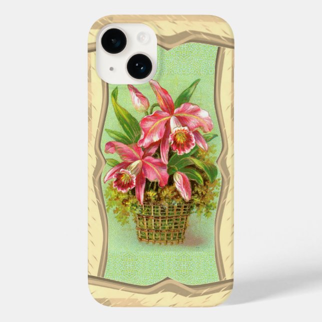 Pink Orchid Flowers  Case-Mate iPhone Case (Back)