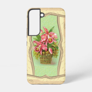 Pink Orchid Flowers Samsung Galaxy Case