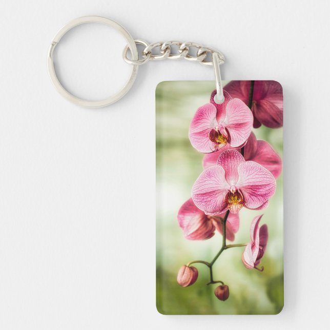 Pink Orchid Key Ring (Front)