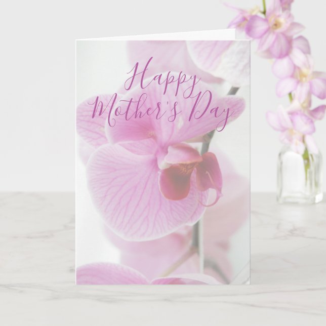 Pink Orchid | Personalised Happy Mother's Day Card (Orchid)